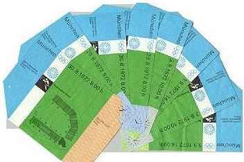tickets to Olympic Games 1972 Munich
